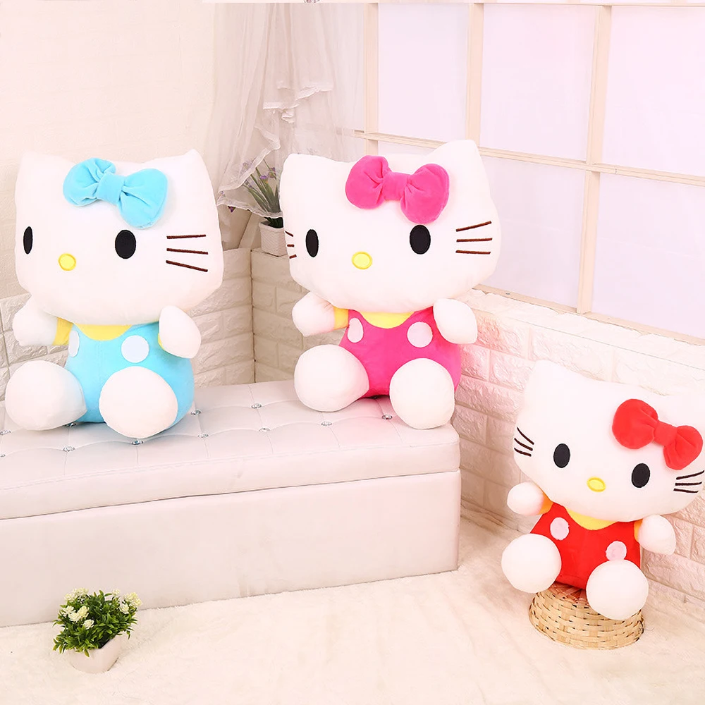 

20cm Hello Kitty Plush Toys Sanrio Anime Doll Kawaii Stuffed Cute Soft Cushion Pillow Home Decor Children Birthday Gift for Kids