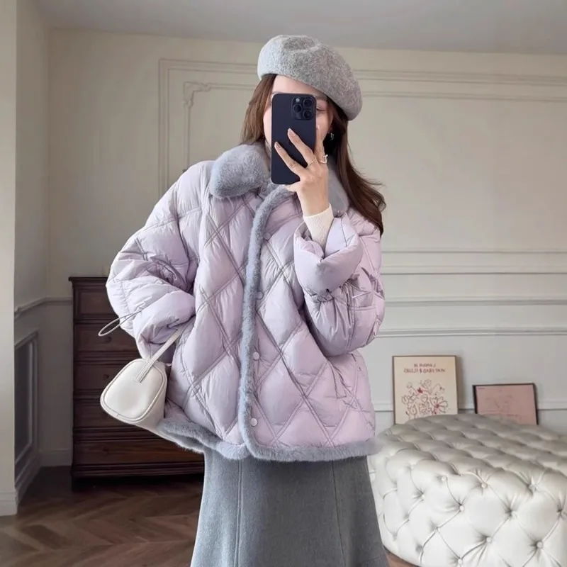 Women's Models Autumn Winter Tops Coat Cotton Clothes Lingerie Short Thickened Warm Simple Comfortable Loose Designed Versatile