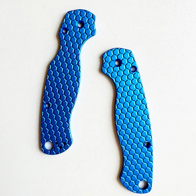 Imagem -06 - Personalizado Alloy Grip Handle Handle Scales para Genuine Spider para C81 Faca com Honeycomb Pattern Modificação de Peças