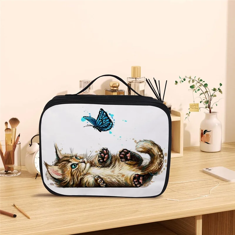 

ABAH-Sublimation Blanks Makeup Organizer, Cosmetic Travel Toiletry Bag With Zipper Pouch For Bulk Storage