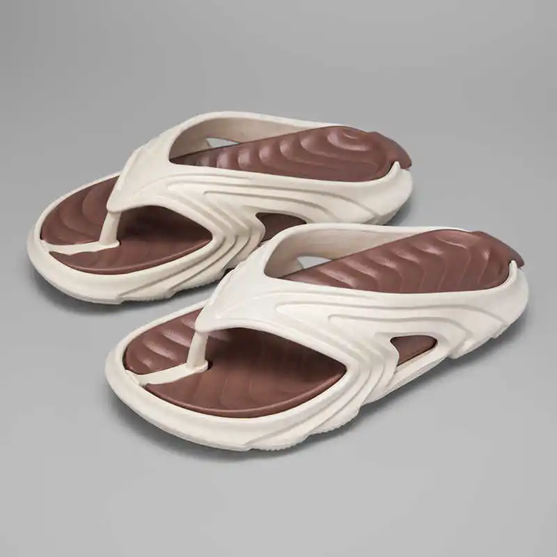 

T Strap Open From The Back Men's Slippers 50 Size White Men's Sneakers Shoes Flat Sandal Sport League Athletics Athlete