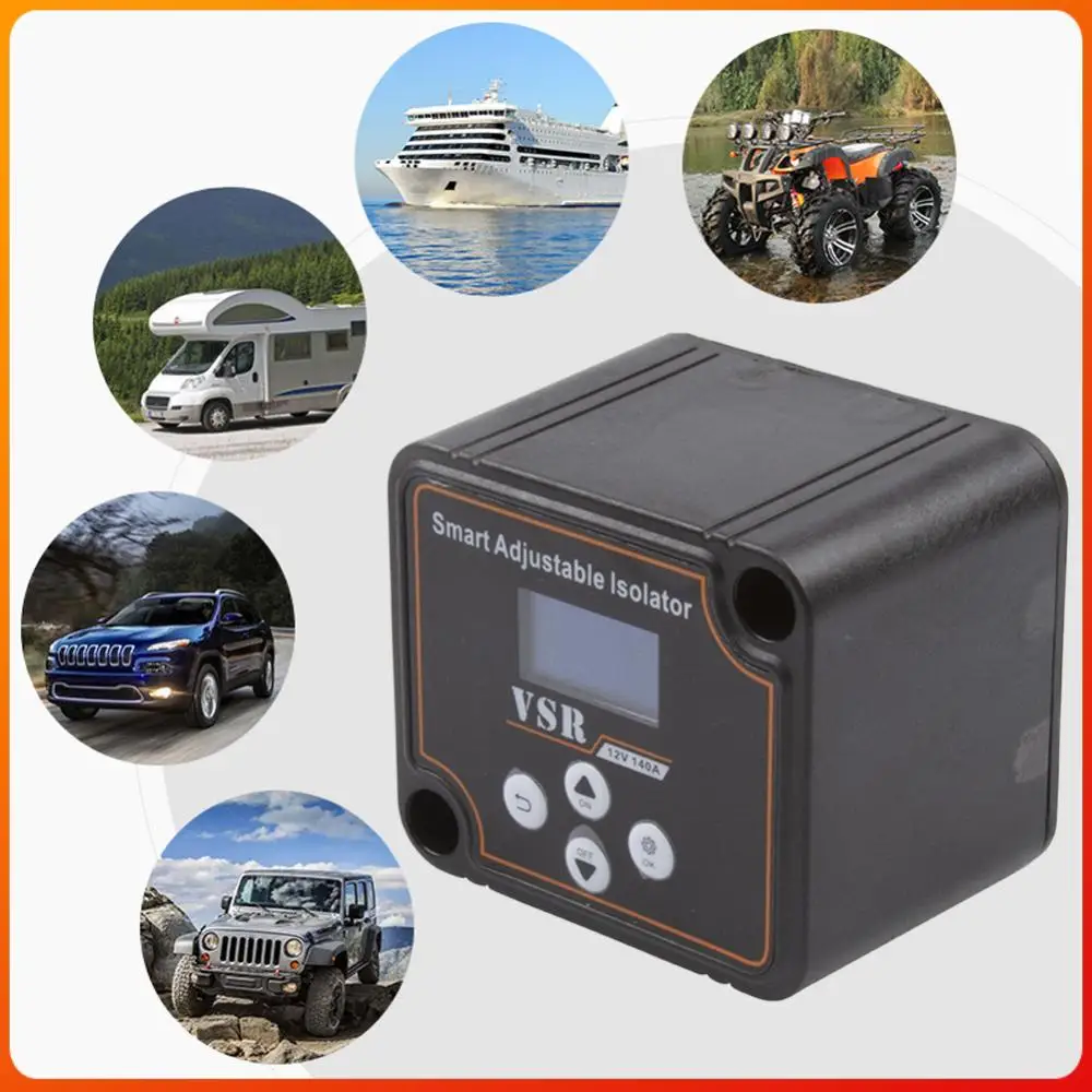 

12V 140A Adjustable Dual Battery Isolator Split Charge Voltage Sensitive Relay Digital Voltage Sensitive Relay for Camper Car RV