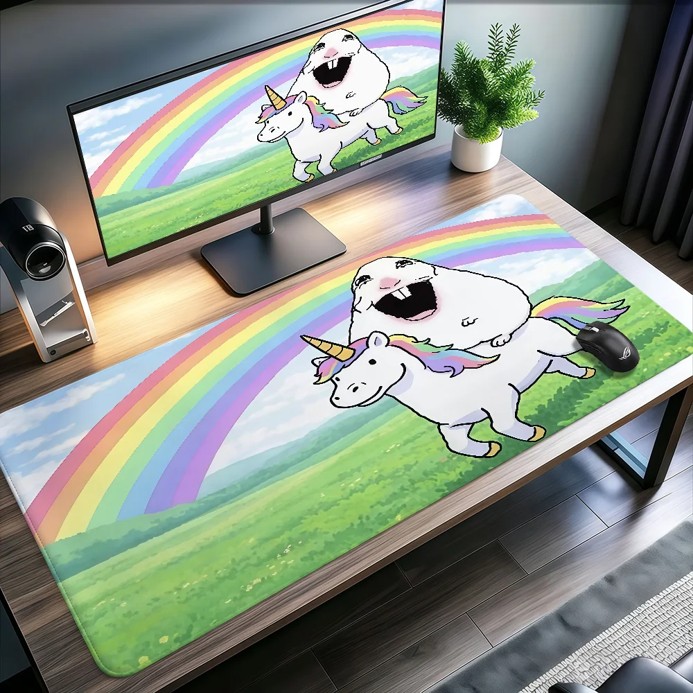 Hamster Meme Sun Shines Funny Mouse Pad Large Non-slip Lockedge Desktop Computer Desk Mat Keyboard MousePad Office Gamer Student
