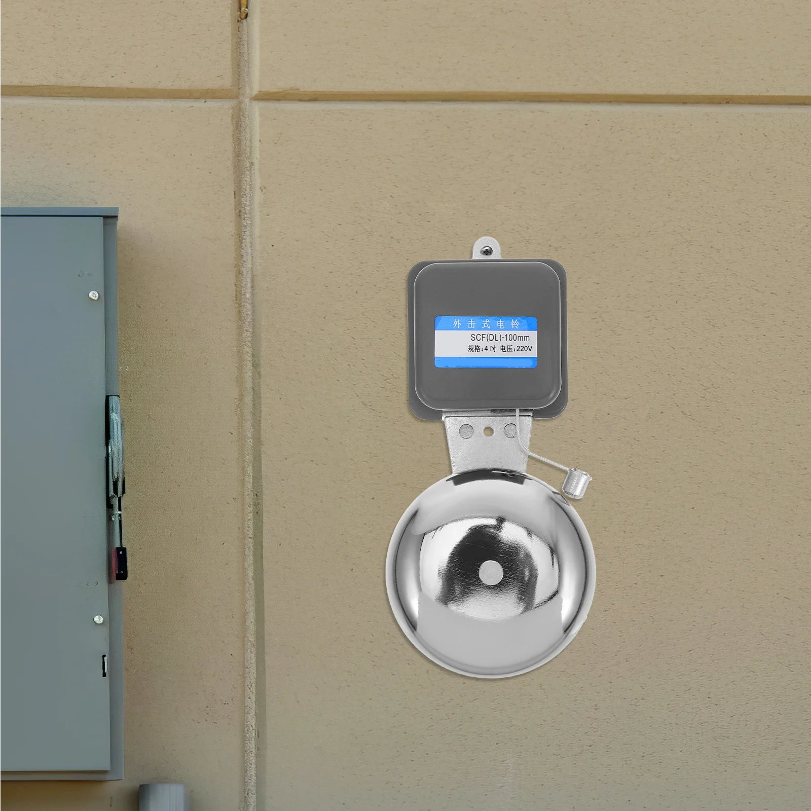 Хромированный чугунный электрический звонок, громкий автоматический звонок, заводской школьный дверной звонок, сигнальный звонок, напряжение