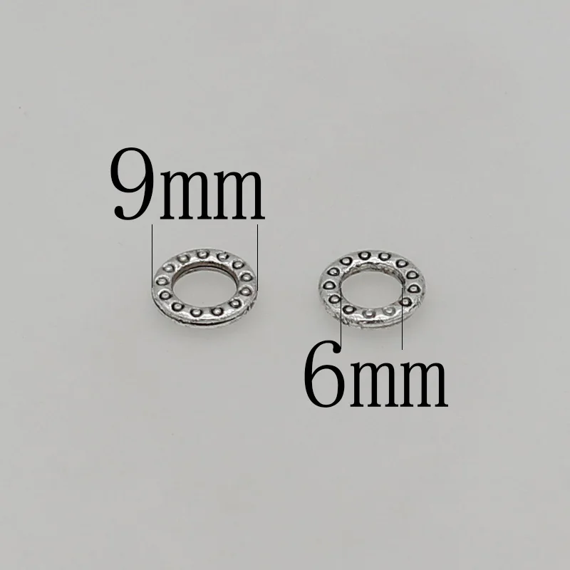 100pcs/Lot Antique Small Circles Flat Round Connectors 9mm Earrings Close Jump Ring Connection DIY Jewelry Accessories