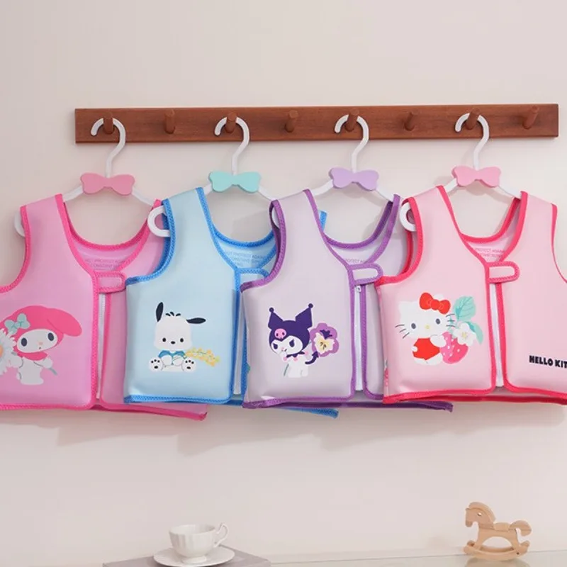 Kawaii Cartoon Cat Print Floating Vest High Value Cute Thickened Floaty Swimsuit Tops Swim Aid Women's Pool Beach wholesale