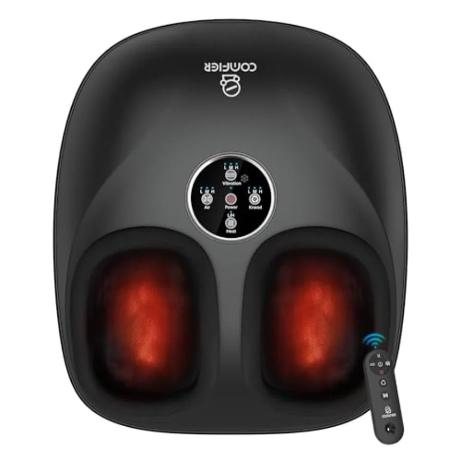 

HSA Eligible with Heat, FSA Feet Massager for Neuropathy Plantar Fasciitis, Deep Kneading Feet Massager with Heat, Up to Size 1