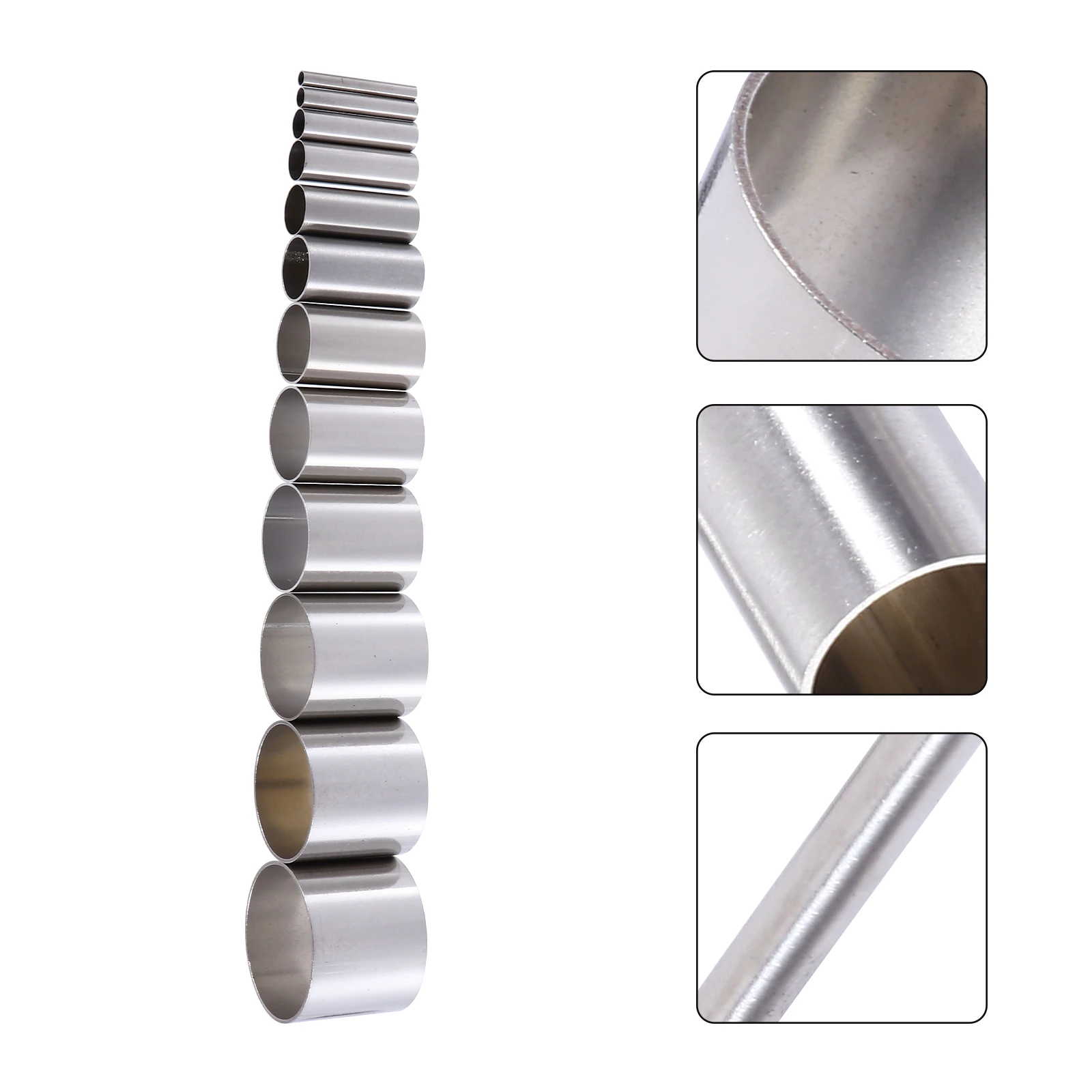 

12pcs Circle Clay Cutters Stainless Steel Baking Molds DIY Polymer Set Round Shapes Craft Tools Pottery Supplies