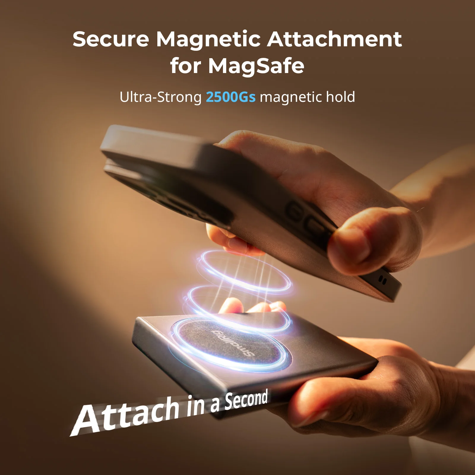 شاشة مراقبة سيلفي فيديو لاسلكية من SmallRig، طقم مدونة فيديو للهاتف لهاتف iPhone 17 مزامنة الكاميرا الخلفية مع مشبك حامل هاتف مغناطيسي عن بعد