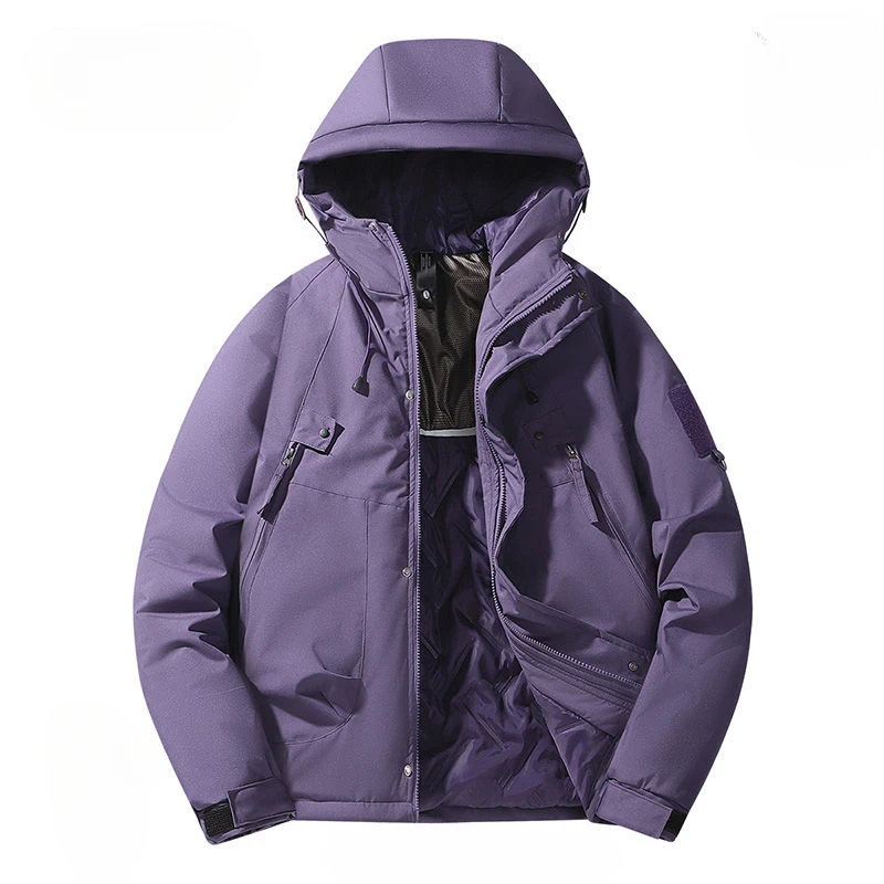 Winter Jackets Men Windproof Windbreaker Hooded Parkas Warm Thick Cotton-padded Coat Outdoor Outerwear Snowwear Long Sleeve Tops