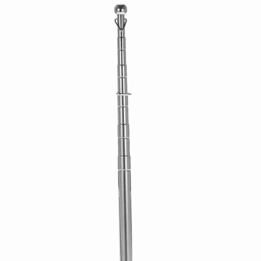 Black + Orange Telescopic Tour Guide Pole Stainless Steel + Sponge 31.5-250cm Stainless Steel Teaching Pointer