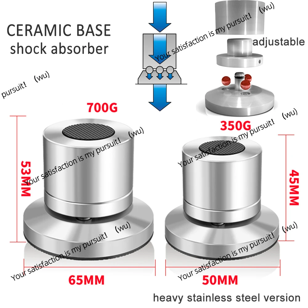 Ceramic base shock absorber Stainless steel adjustable cord tray CD player, power amplifier Hi-fi isolation feet