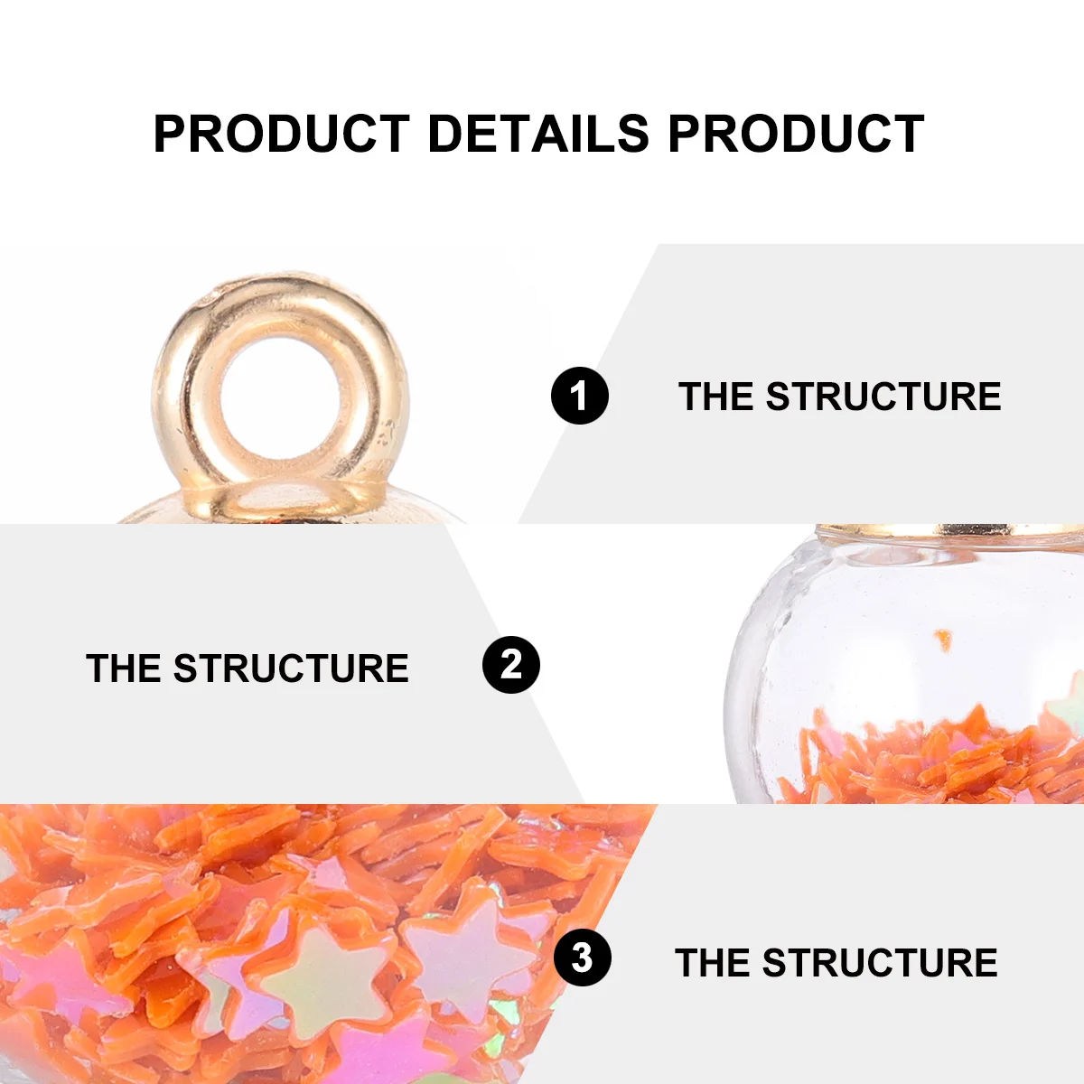 

34Pcs 16Mm Clear Glass Globe Pendants Filled with Sparkling Star Sequins for Handmade Jewelry DIY Craft Projects Gift Ideas