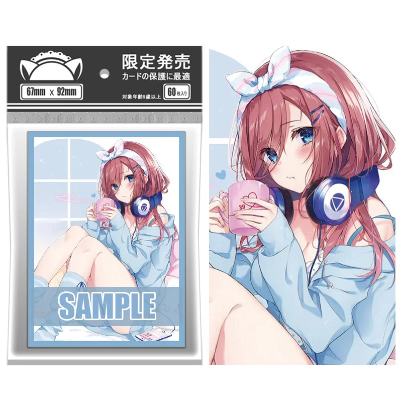 60pcs/set The Quintessential Quintuplets Nakano Miku Flash Card Sleeve Game Collection Card Protective Cover Gift Toy 67x92mm