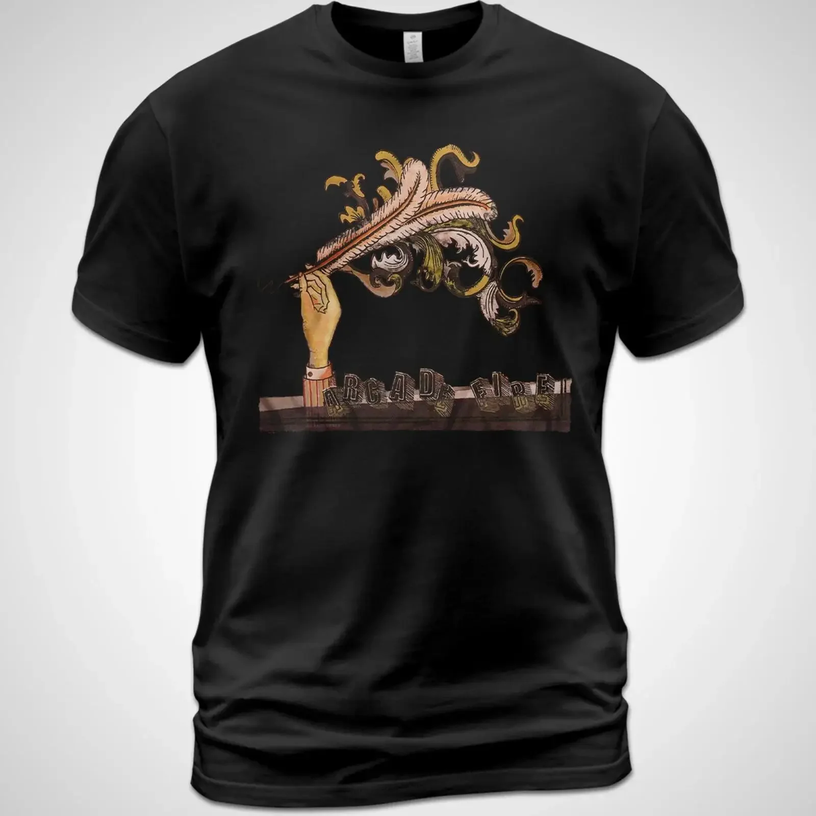 Camiseta de algodón Funeral Rock Music Arcade Fire Win Butler Regine Chassagne vintage Washed Stretched Soft