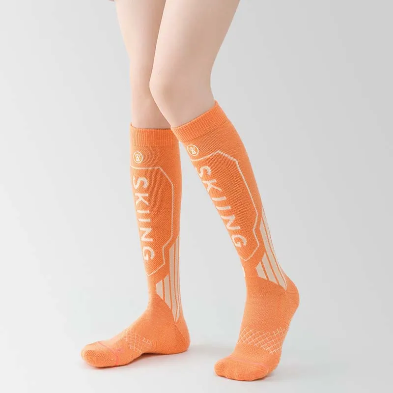 Antibacterial Anti Friction Women Warm Skiing Socks Breathable Quick Drying Outdoor Ski Sock Adult Sports Sweat Absorption Socks