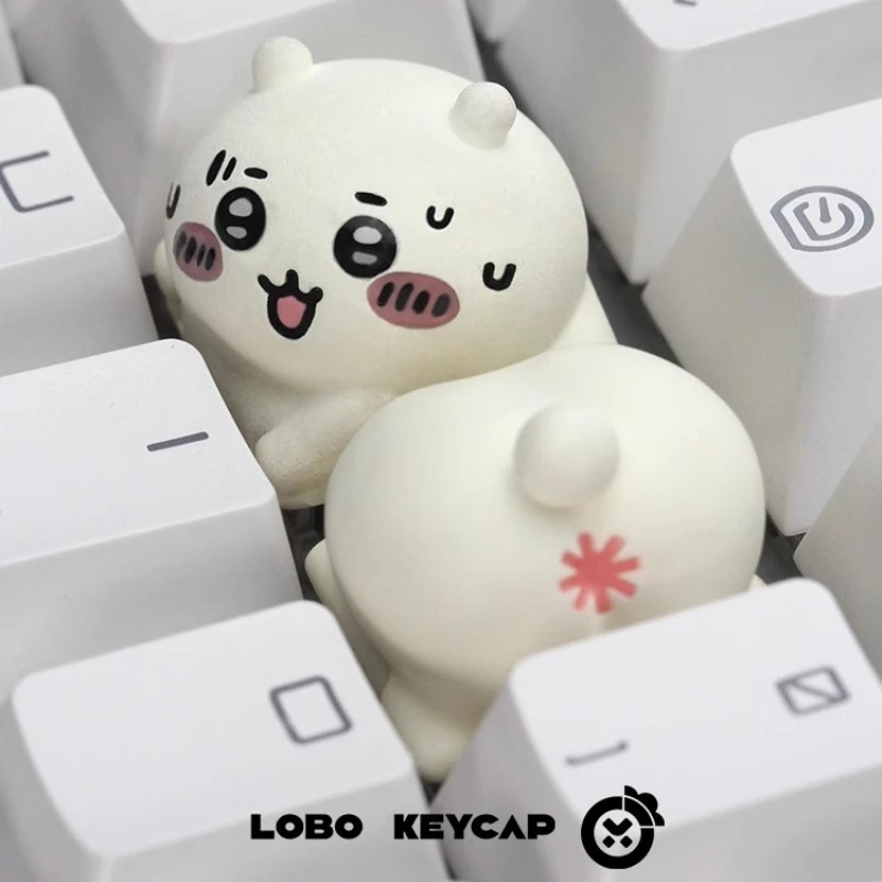 Imagem -05 - Miniso Chiikawa Personality Keycap Creative Cartoon Keycap Teclado Mecânico Keycap Transparente Student Learning Tool