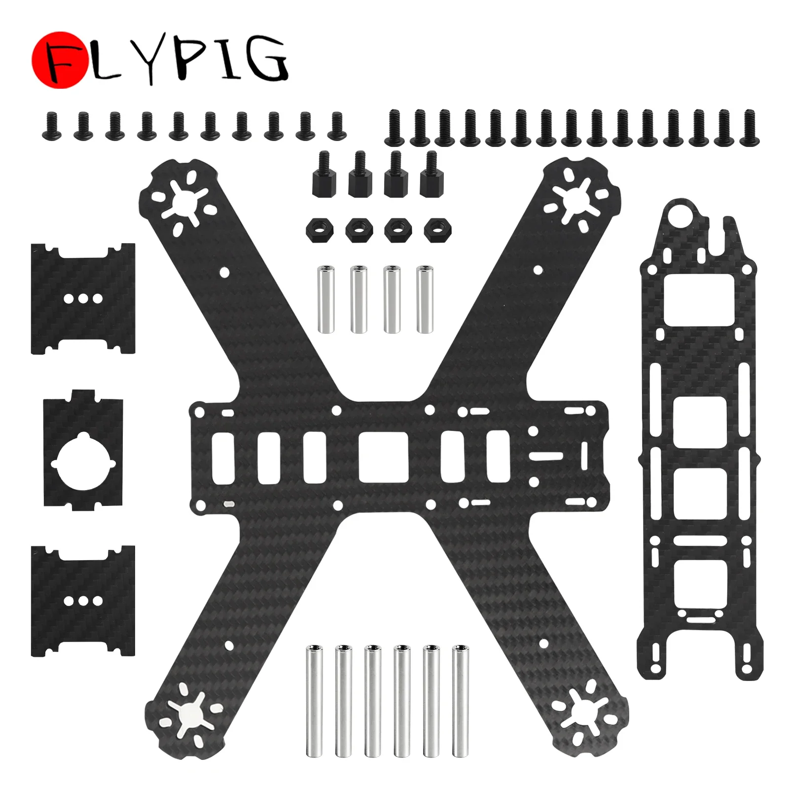 ชุดเฟรม FPV คาร์บอนไฟเบอร์210ขนาด210มม. ขนาดเล็กสำหรับ QAV210 LS-210โดรนสี่ใบพัดขนาดเล็กโครงโดรนแข่ง