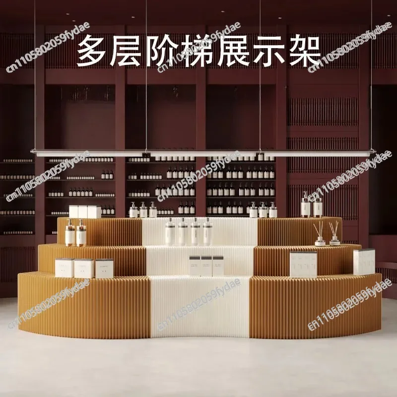 Multi-layer Strip Table Folding Display Cabinet Exhibition Product Display Art Exhibition Paper Display Stand