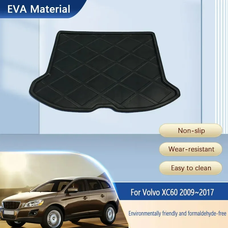 

Car Rear Trunk Storage Pad For Volvo XC60 MK1 2009~2017 Watertight Tray Anti Dirt Luggage Mats Automobiles Interior Accessories