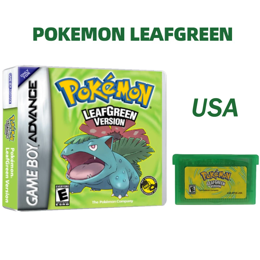 Nuova serie Pokemon Emerald FireRed Leafgreen Ruby Sapphire 5 versioni GBA Game in Box per cartuccia per videogiochi a 32 Bit senza manuale