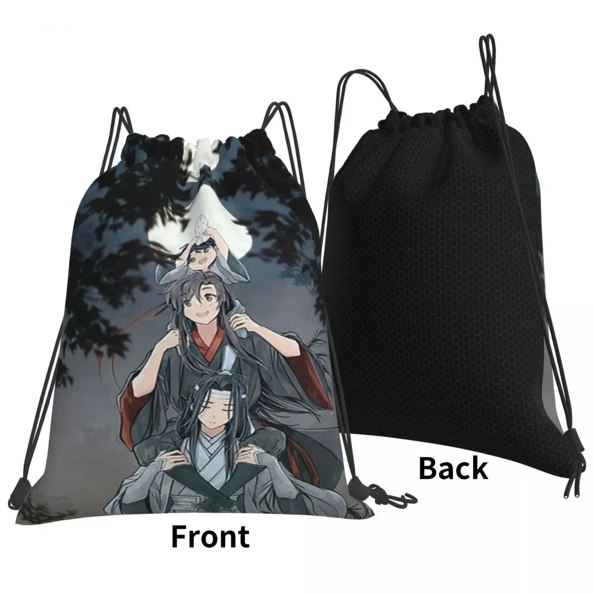 

Copia De WangXian The Untamed Mo Dao Zu Shi Backpacks Portable Drawstring Bags Sports Bag Book Bags for Man Woman School