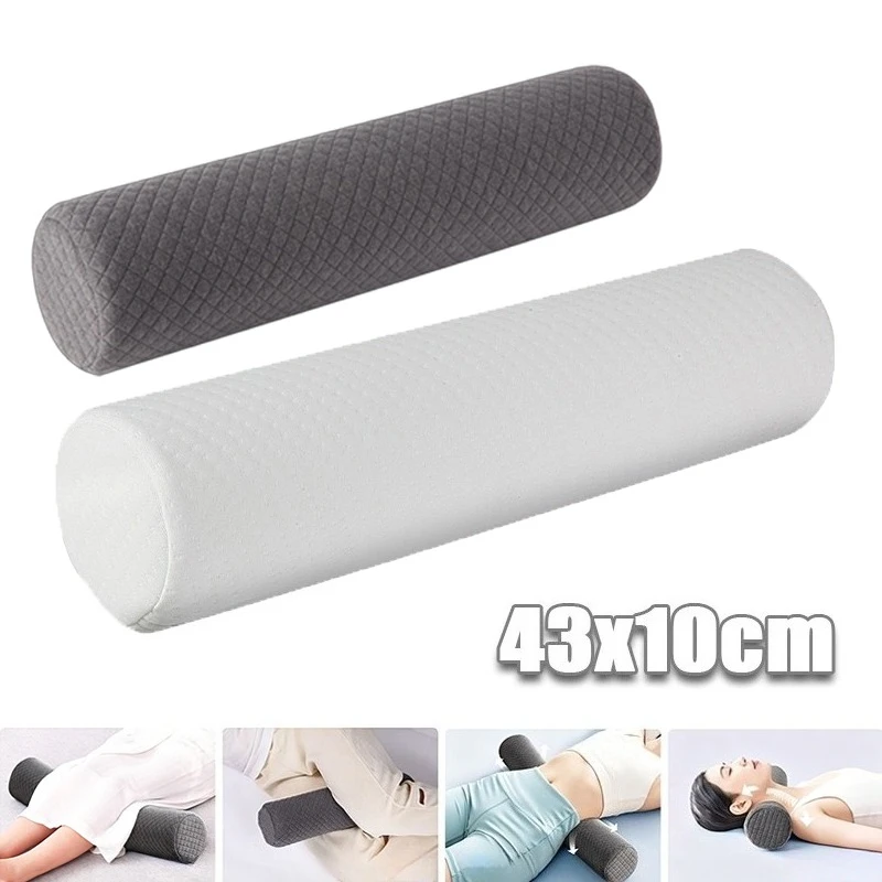

Ergonomic Cylindrical Neck Pillow High Elastic Sponge Cervical Support Pillow for Neck Pain Relief with Removable Washable Cover