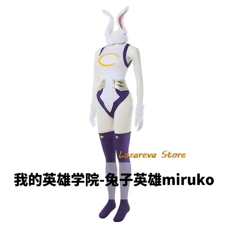 Anime My Hero Academia Miruko Costume Cosplay coniglio eroe parrucca stampa stretta tute donna Sexy Kawaii Carnival Party Suit