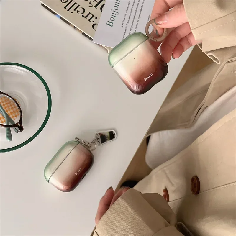 Funda de café Latte para AirPods 4 Airpod 1 2 3 Pro Pro2 auriculares Bluetooth caja de carga funda protectora para auriculares
