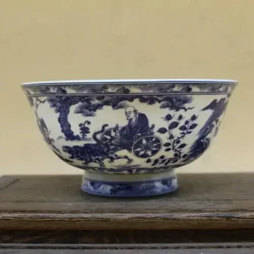 Chinese Jingdezhen Porcelain Blue and White Personage Bowl