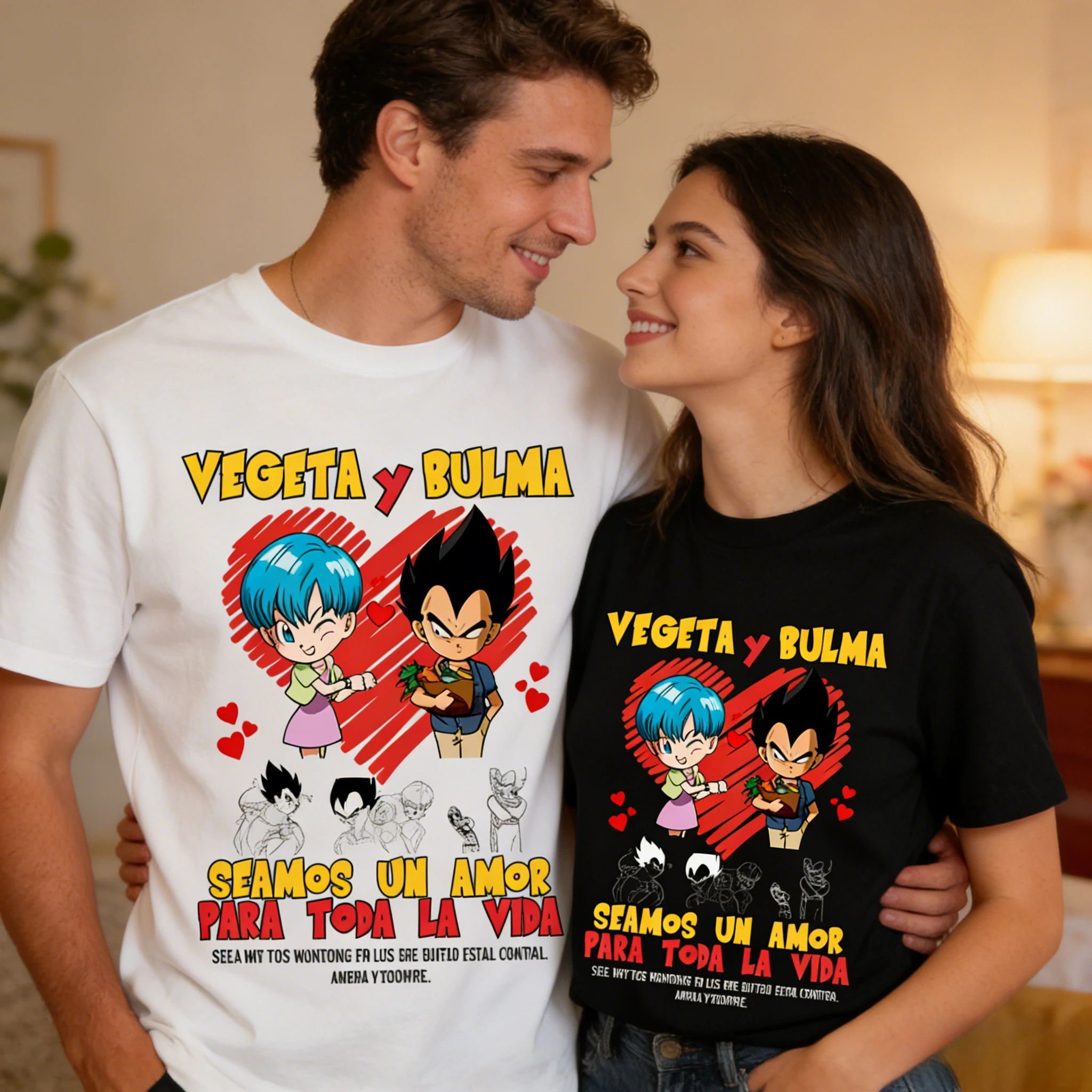 

Летняя футболка 2026 в стиле ретро аниме Dragon Ball, парный комплект, повседневная свободная спортивная футболка с принтом Вегеты и Бульмы, дизайн «Вечная любовь», стиль Y2K