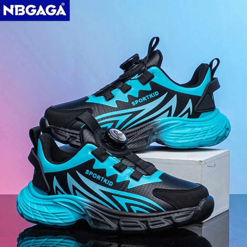 Children Casual Athletic Sneakers For Boys Breathable Leather Non‑Slip Sports Footwear Comfortable Outdoor Training Kids Running