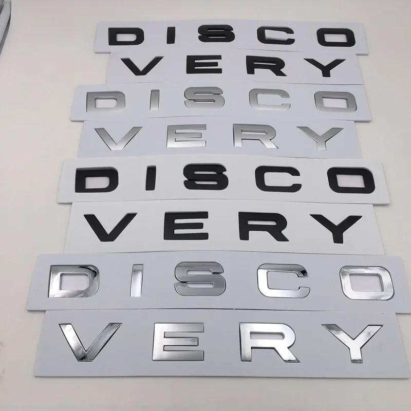 ABS 3D Chrome Car Letters Front Hood Bonnet Logo Badge For Land Rover Discovery Sports Emblem Discovery 4 3 5 2 TD5 Accessories