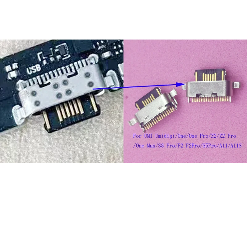 1-50 Stück USB-Ladegerät Typ C Ladeanschluss-Stecker für UMI Umidigi One Max F2 S5 S3 Z2 Pro A11 A11S Z2Pro S3Pro F2Pro S5Pro