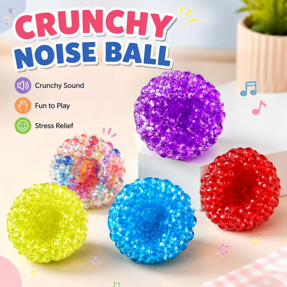 New Super Soft Squishy Balls Memory Gel Moldable Stress Relief Toy Crunchy Textured Fidget Toys Calming Toys Squishy Balls 2026