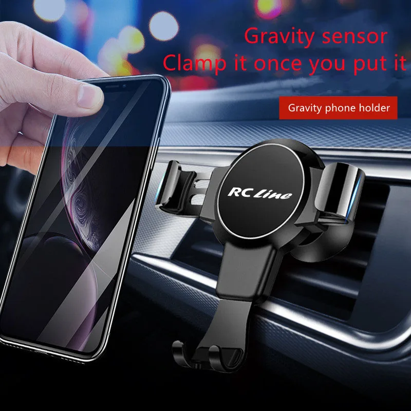 

Car Phone Holder Gravity Car Air Vent Mobile Phone Stand Mount For Peugeot rc sw rcline rc-line 206 307 407 1007 4007