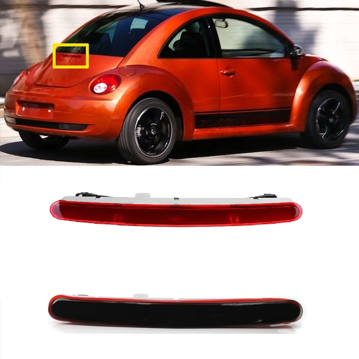 

Car LED Rear 3rd Third Brake Stop Light Strip Tailgate Bar+Gasket For Volkswagen For Beetle 1998 1999 2000 2001 2002 2003-2010