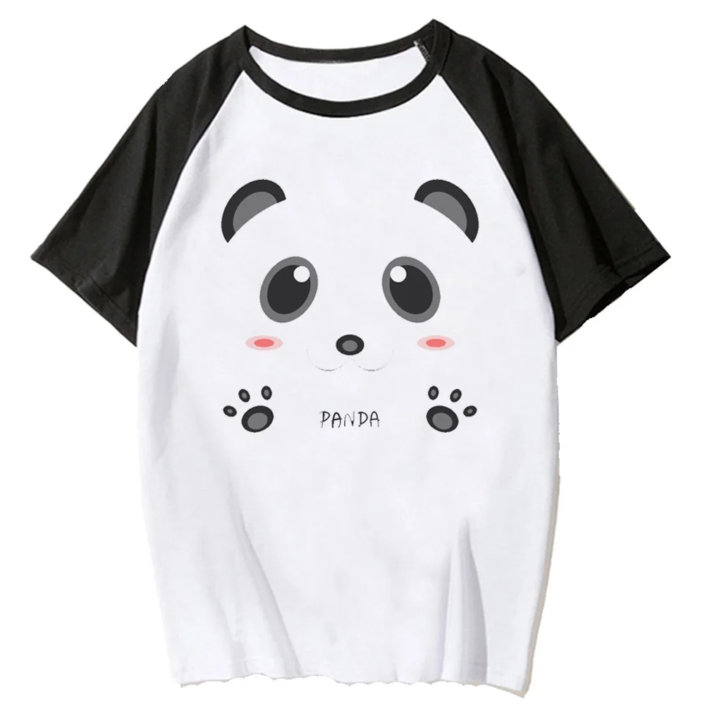 Camiseta con estampado de Panda para mujer, ropa de manga harajuku de anime, athleisure, Verano