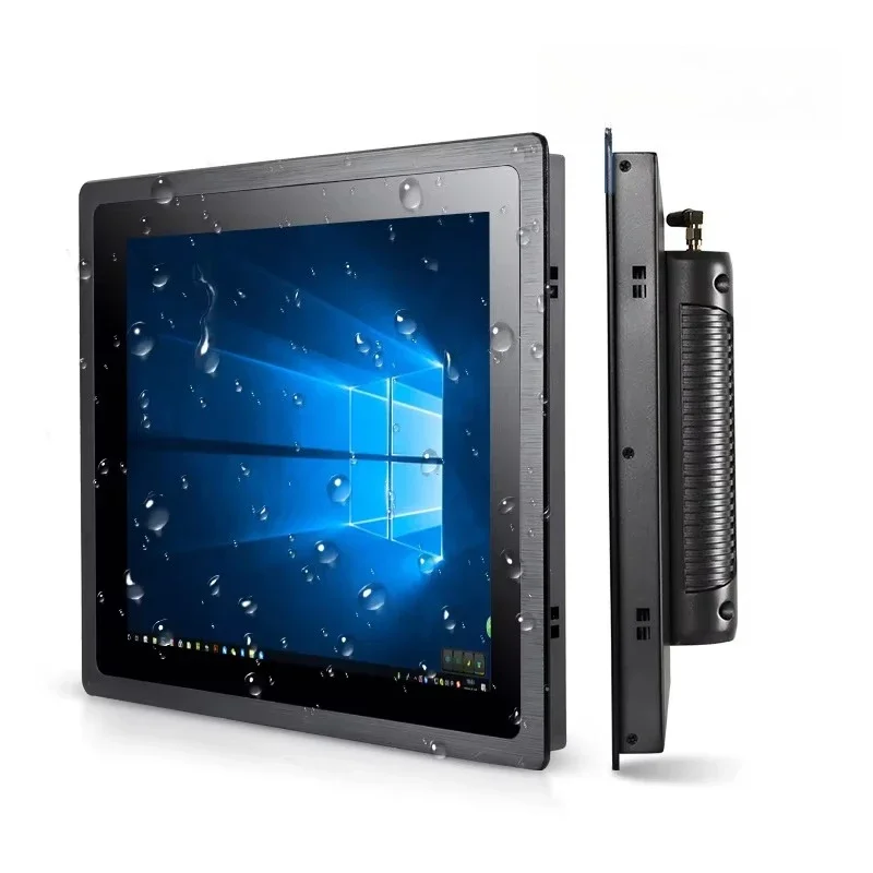 High powerful fanless industrial computer front IP65 waterproof and dustproof touch screen industrial all in one PC