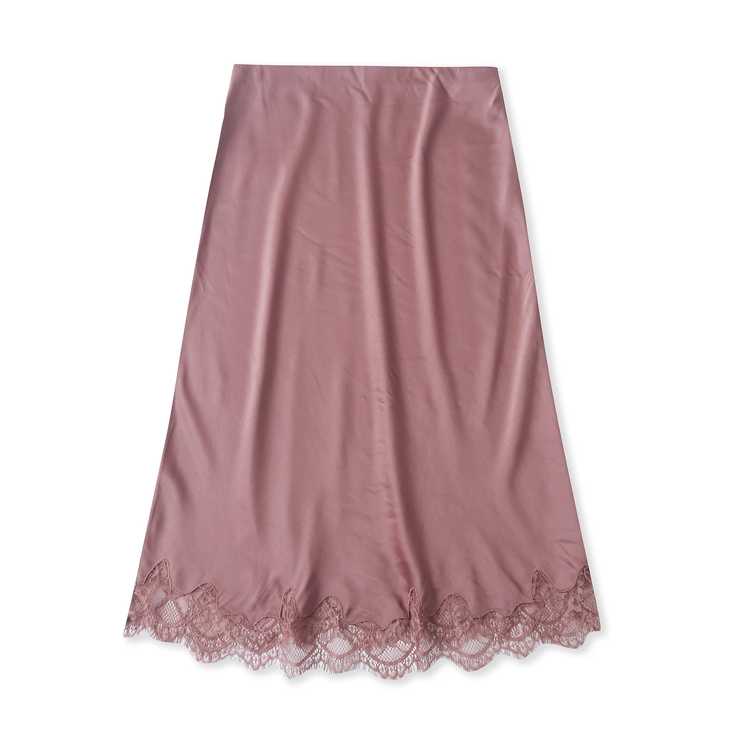 

Retro Lace Patchwork Half Skirt Elastic Waist Slimming Midi A-Line Skirt Versatile Spring New Women's Fashion 19655