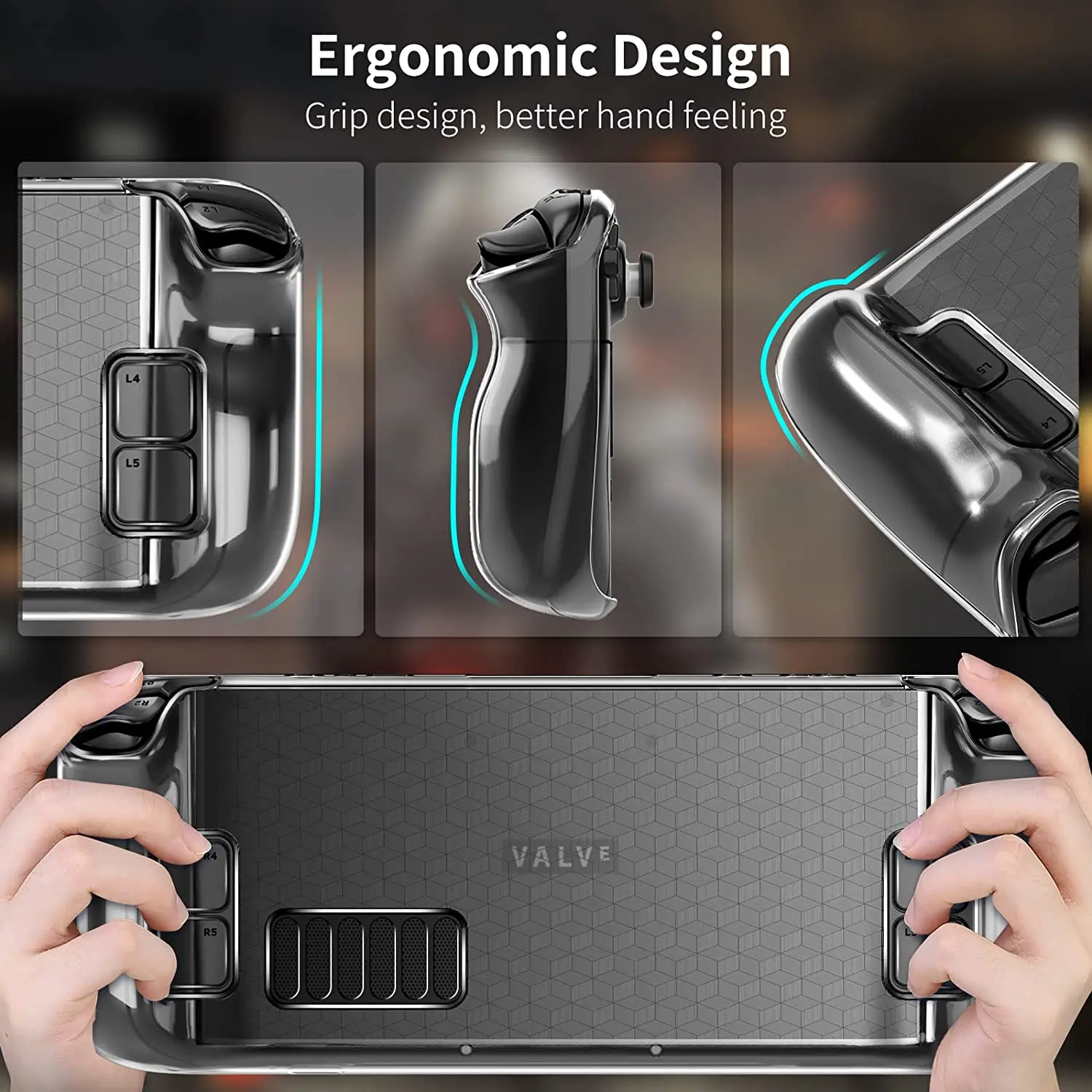 Heystop steam deck caso, caso padrão de diamante, compatível com plataforma de vapor 2022, à prova de choque, antiderrapante, Anti-B0ump