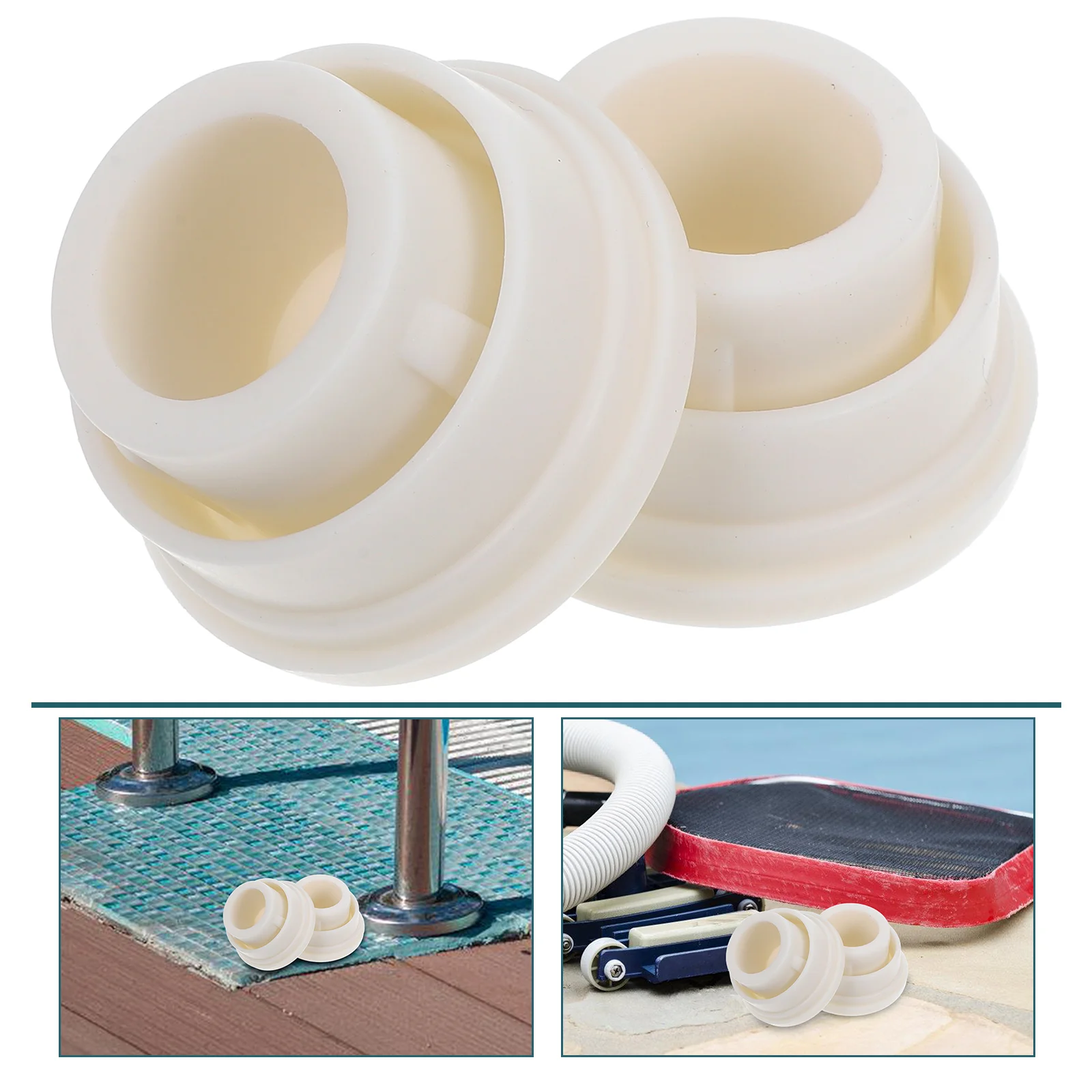

2 Pcs Plug Component Swimming Pool Ladder Rubber 580X580X350CM Protectors Stairs Bumper