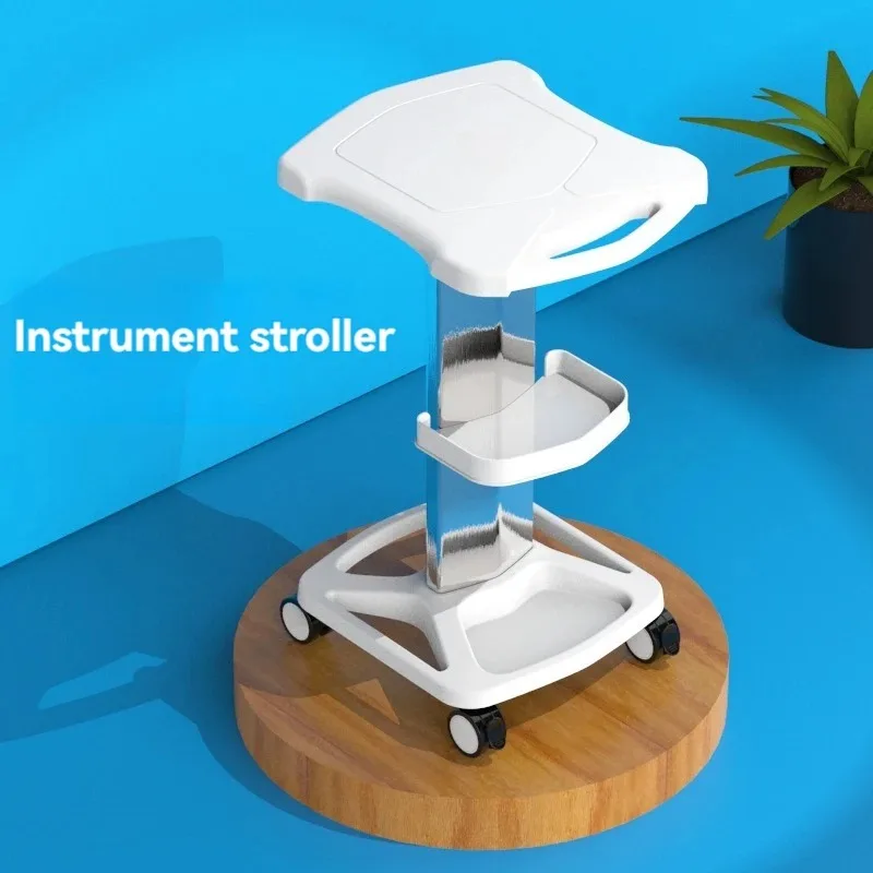Professional Beauty Hair Rolling Trolley Stand, Spa Rolling Trolley Stand Mobile with Wheel, Beauty Instrument Trolle