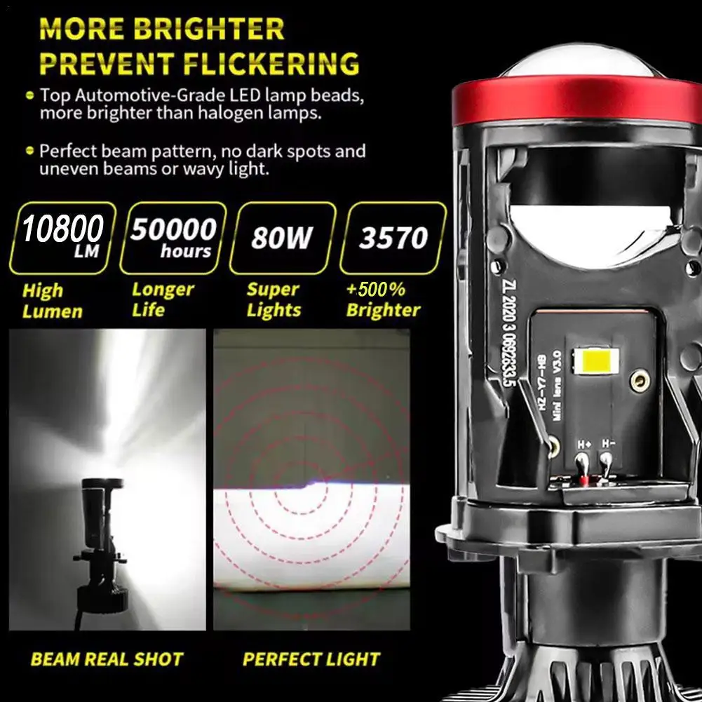 

Y7D Car LED Headlights Universal 12V Motorcyle Car Light Far Integrated Headlight Of Y7 Type Universal Bulb Car Motorcycle