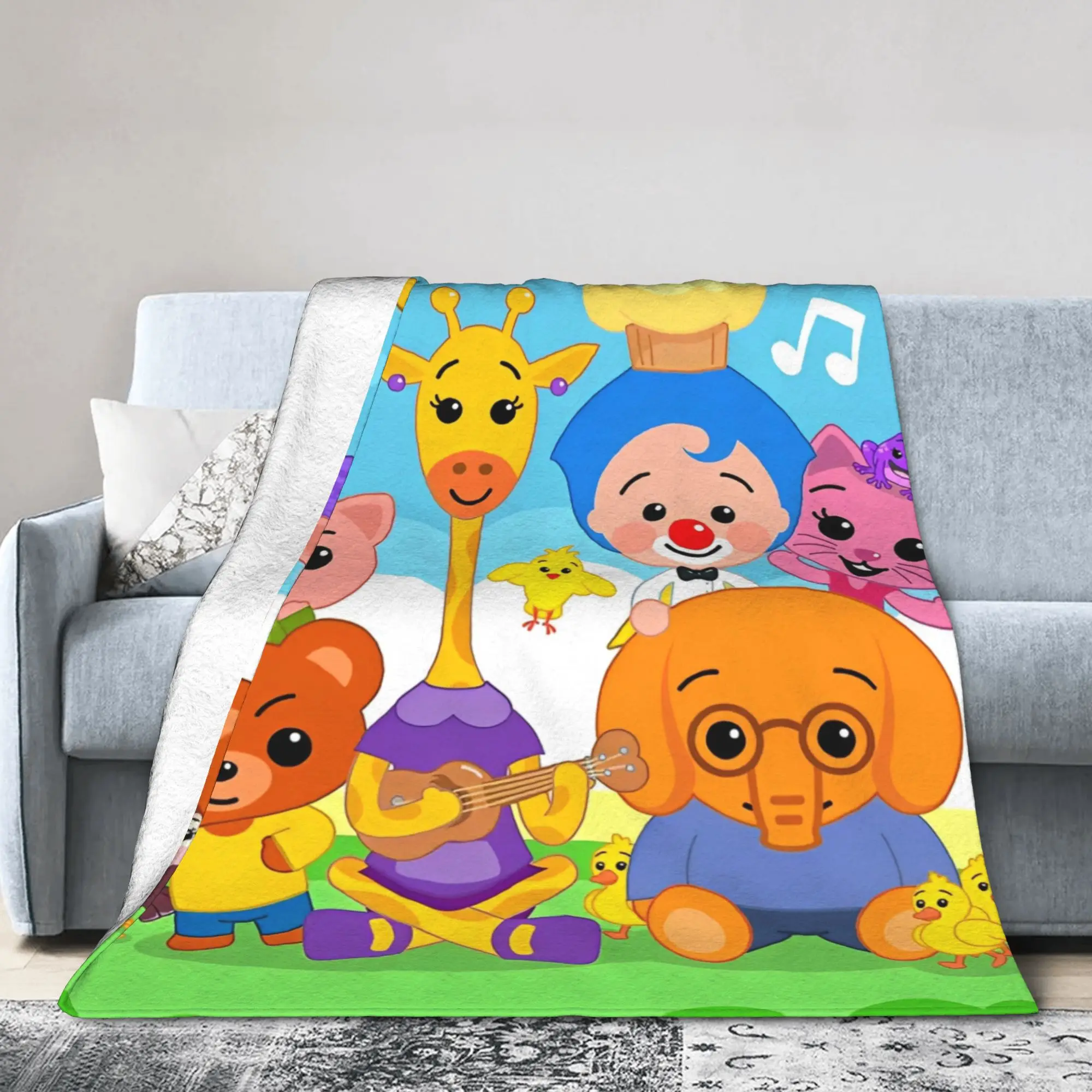 Joker P-Plims Blankets Flannel Spring/Autumn   Multifunction Ultra-Soft Throw Blankets for Sofa Bedroom Plush Thin Quilt