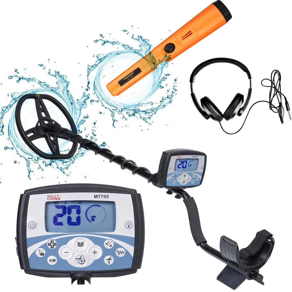 Professional Underground Metal Detector V-Flex Scanner MD 705 Metal Detecting Tool TC110 Pinpointer Phone Optional