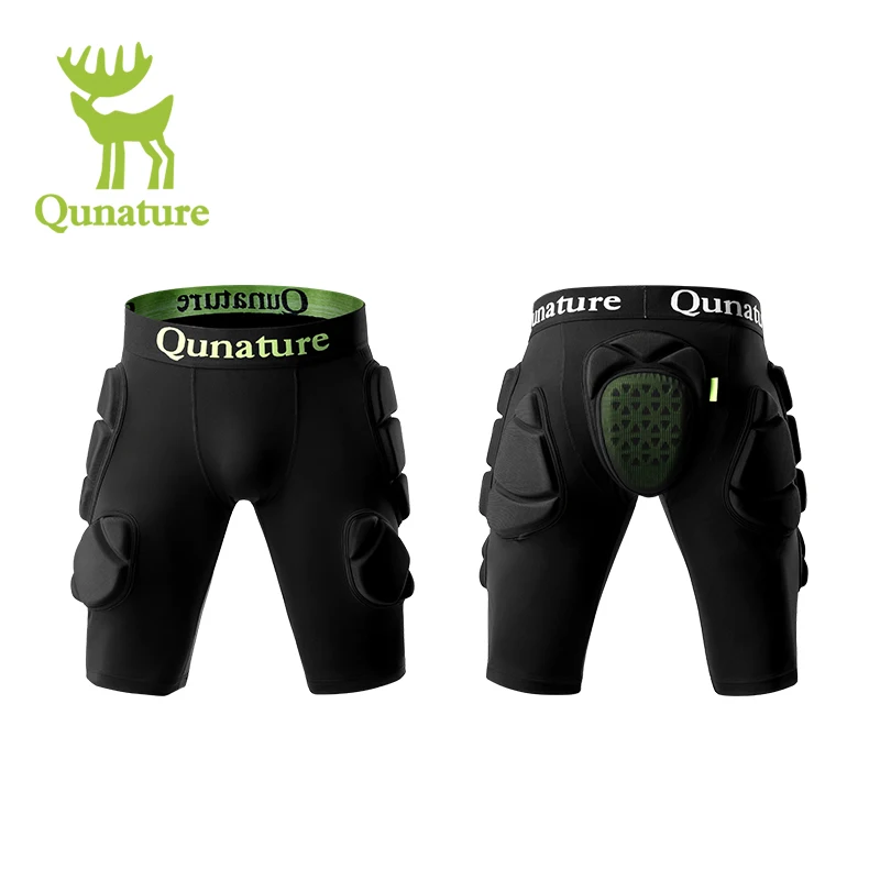 

Qunature велосипедные спортивные шорты велосипедные шорты с мягкой подкладкой, защита от ударов, защита для лыж унисекс, защита для катания на коньках, бедра, локоть, колено с подкладкой