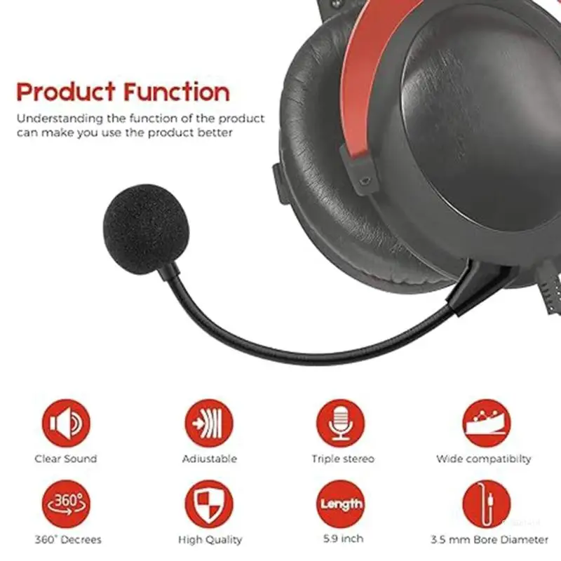 Gaming Headset Mic for PC Console Game for Cloud Headphone Sponge Caps Dropship