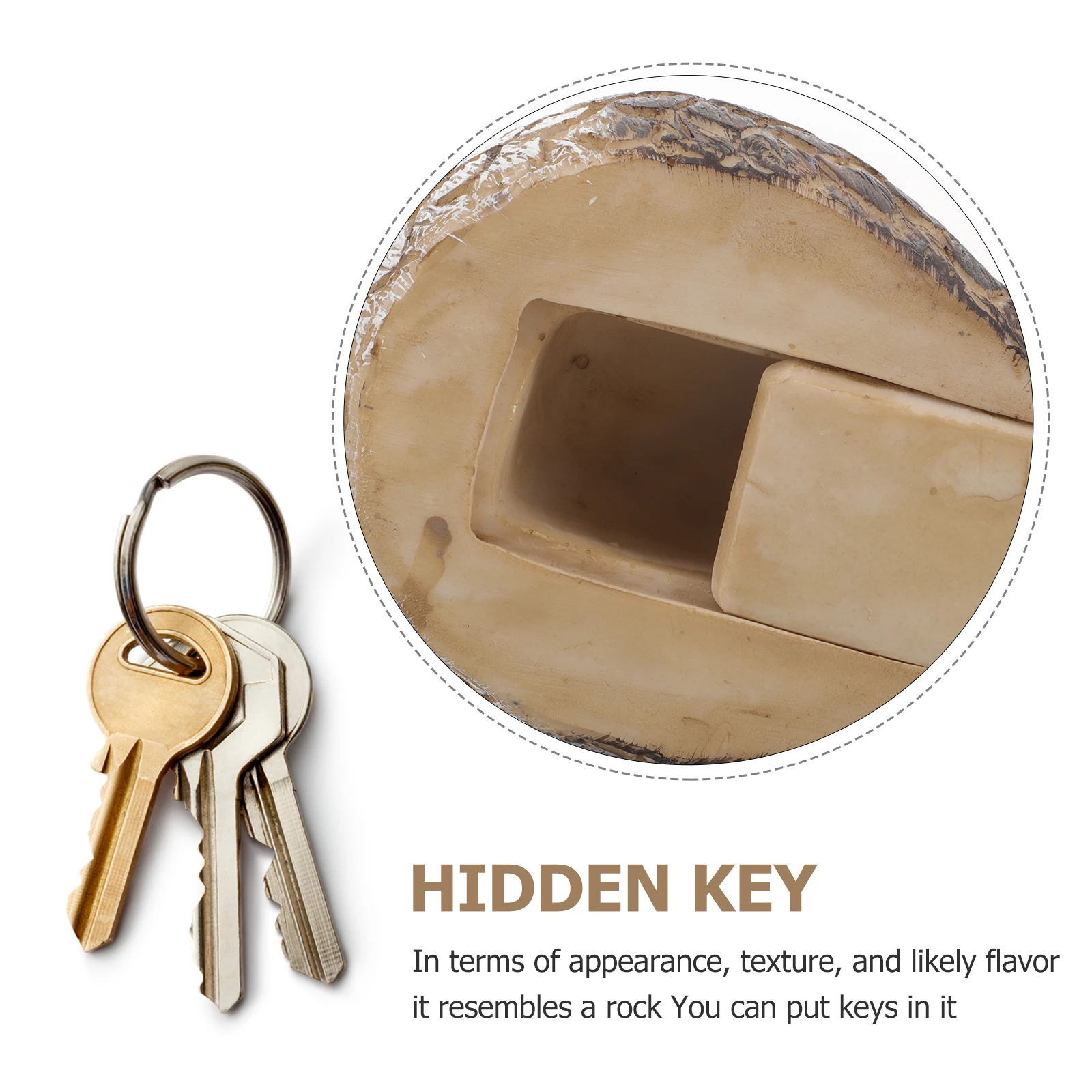 

Owl Hider Outdoor Garden Decor Holder Rock Storage Container Hidden House Key Box Yard Decoration Waterproof Safe