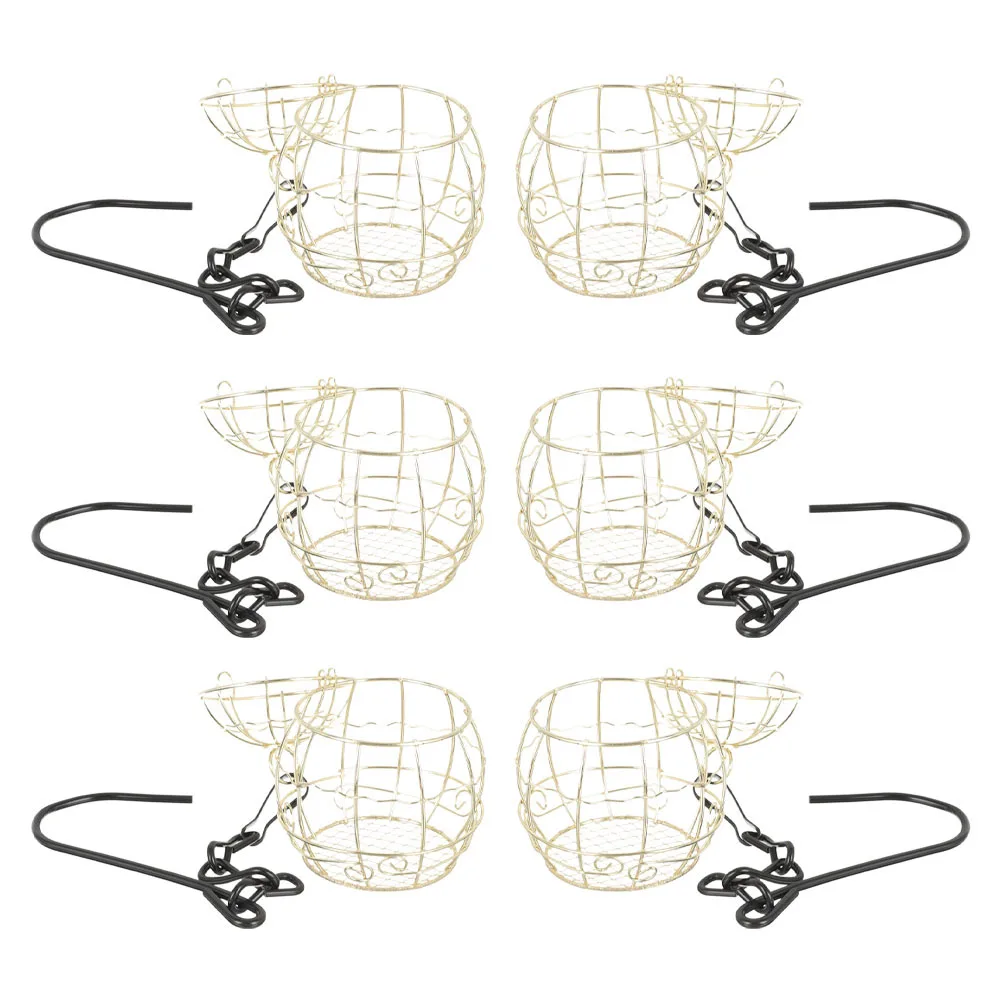 

6Pcs Hanging Feeder Outdoor Garden Patio Durable Wild Bird Feeding Tool Hanging Hummingbird Feeder Birds Feeding Tool